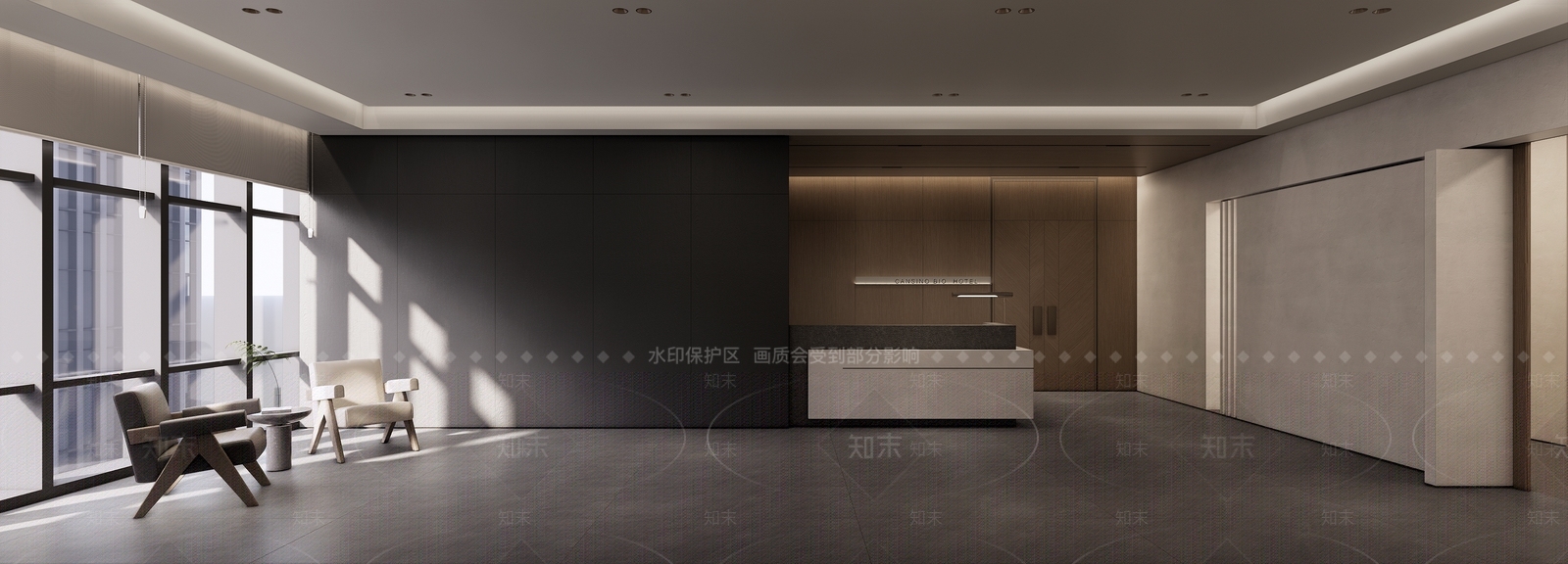 现代酒店大堂SU模型下载【ID:1176528631】