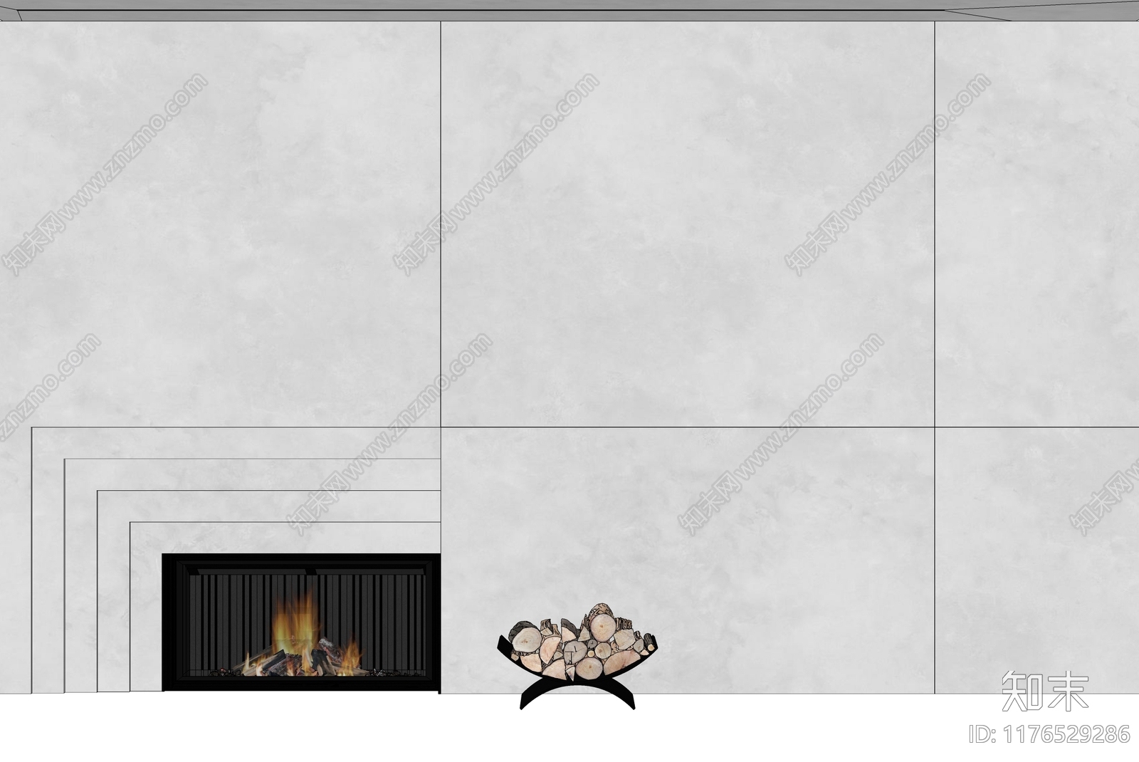 现代壁炉SU模型下载【ID:1176529286】