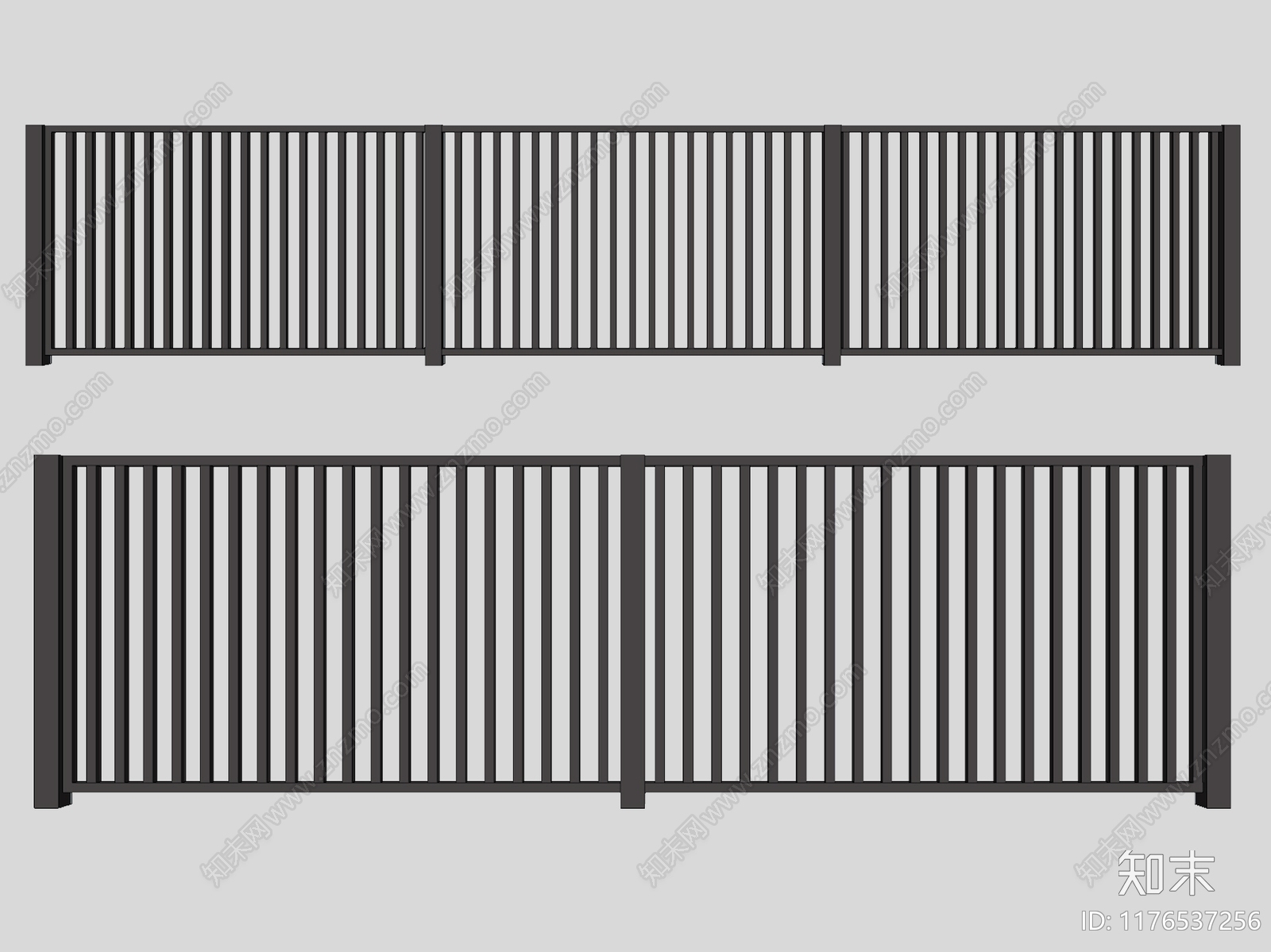 新中式现代围栏护栏SU模型下载【ID:1176537256】
