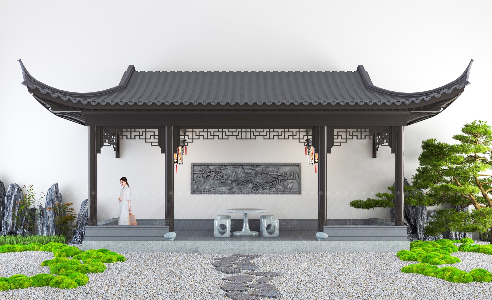中式新中式古建3D模型下载【ID:1176542885】