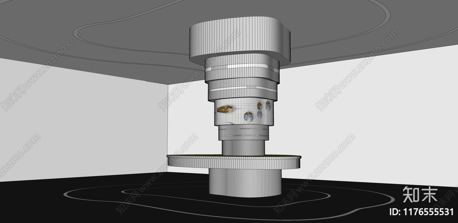 现代科技展厅SU模型下载【ID:1176555531】