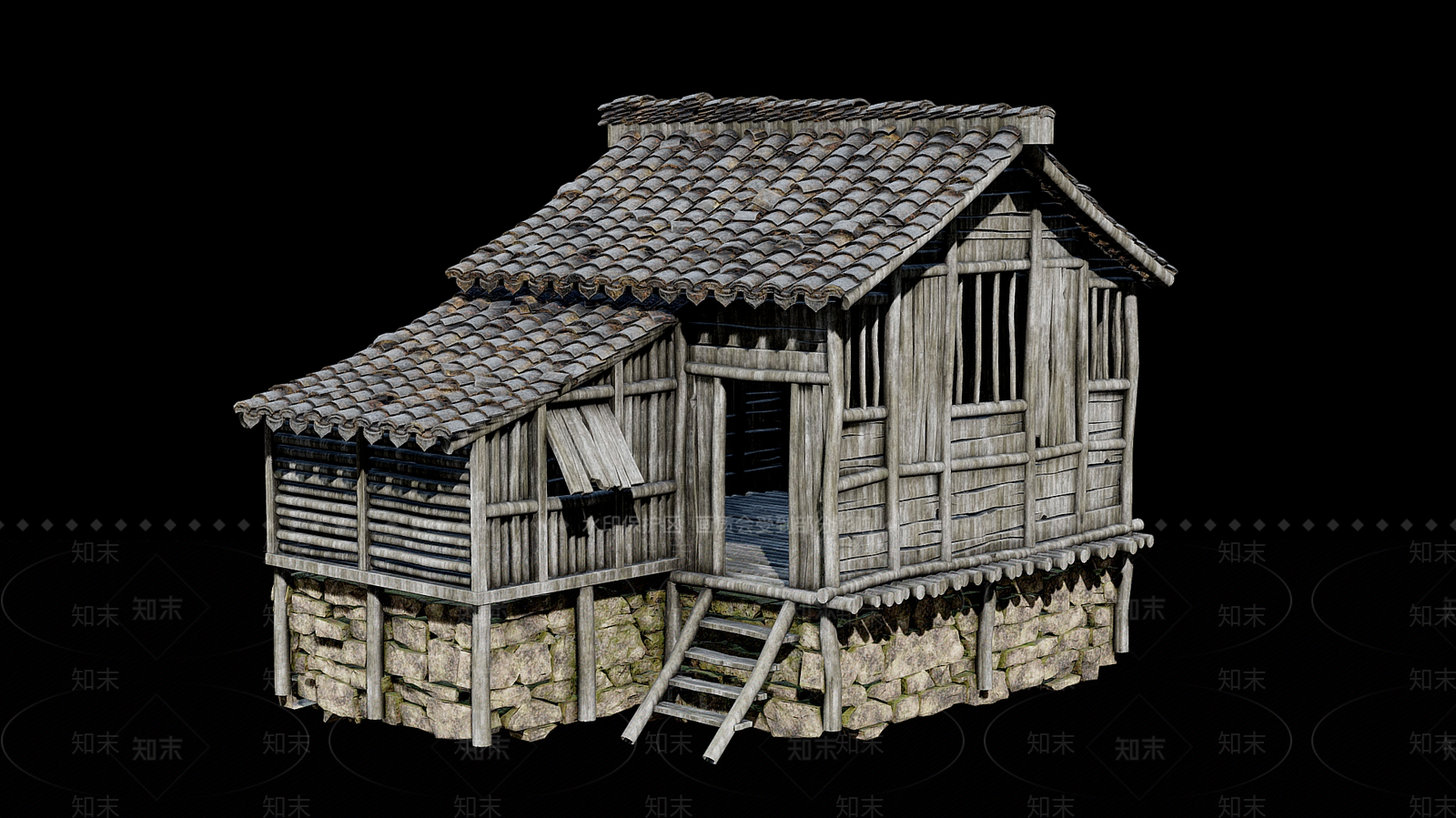 中式古建3D模型下载【ID:1176557627】