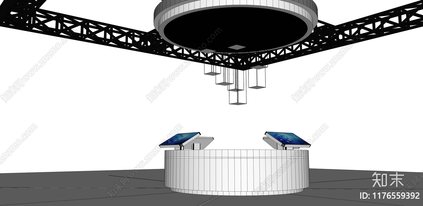 现代科技展厅SU模型下载【ID:1176559392】