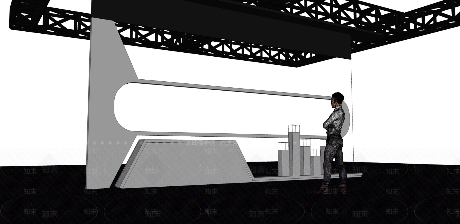现代科技展厅SU模型下载【ID:1176559510】
