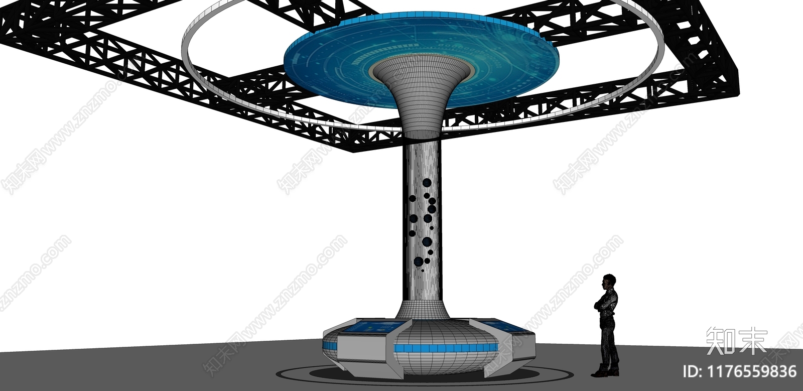 现代科技展厅SU模型下载【ID:1176559836】