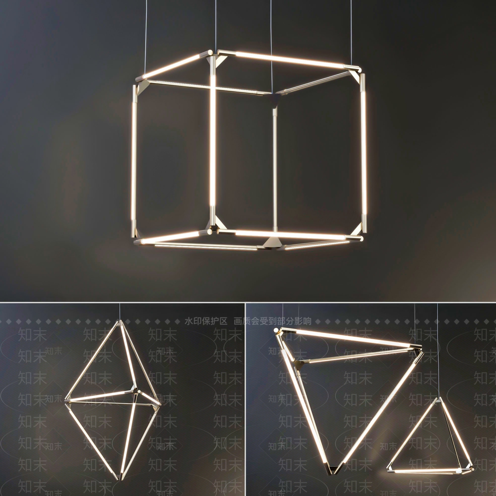 灯具组合3D模型下载【ID:1176583360】