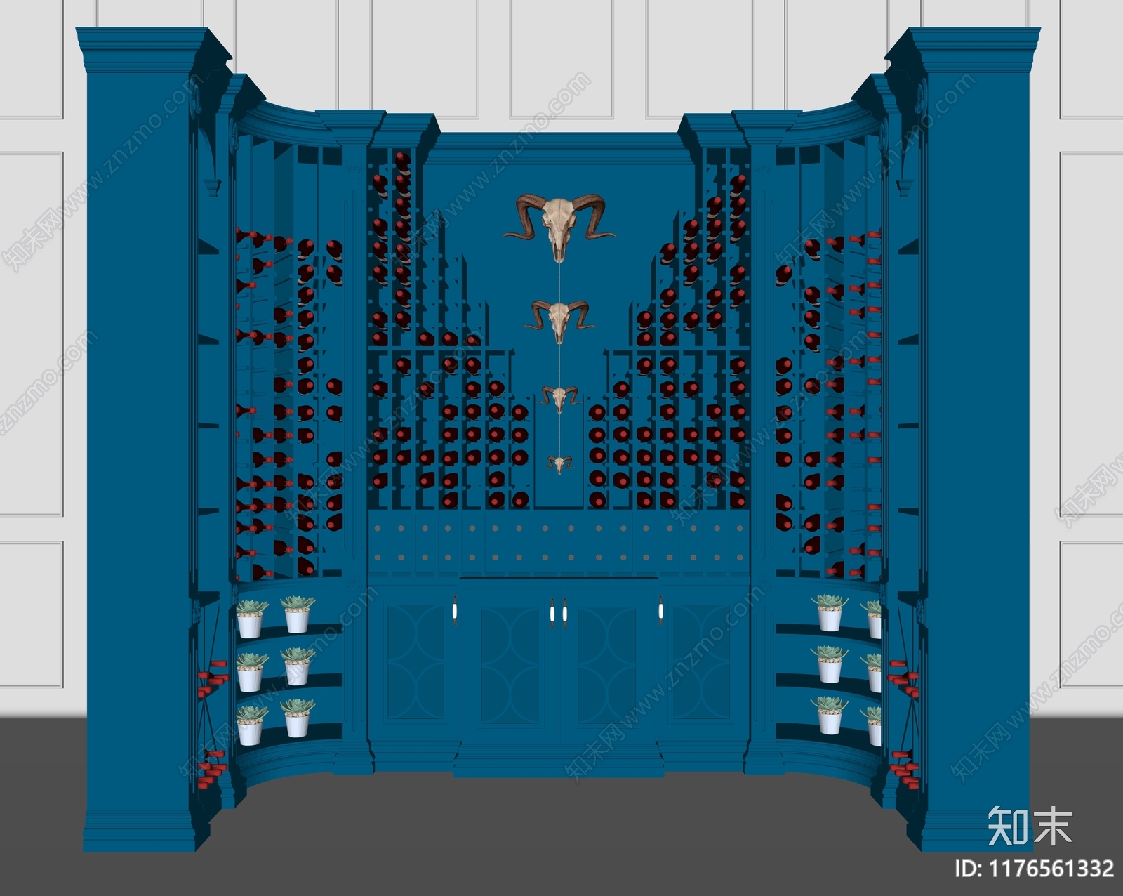 美式欧式酒窖SU模型下载【ID:1176561332】