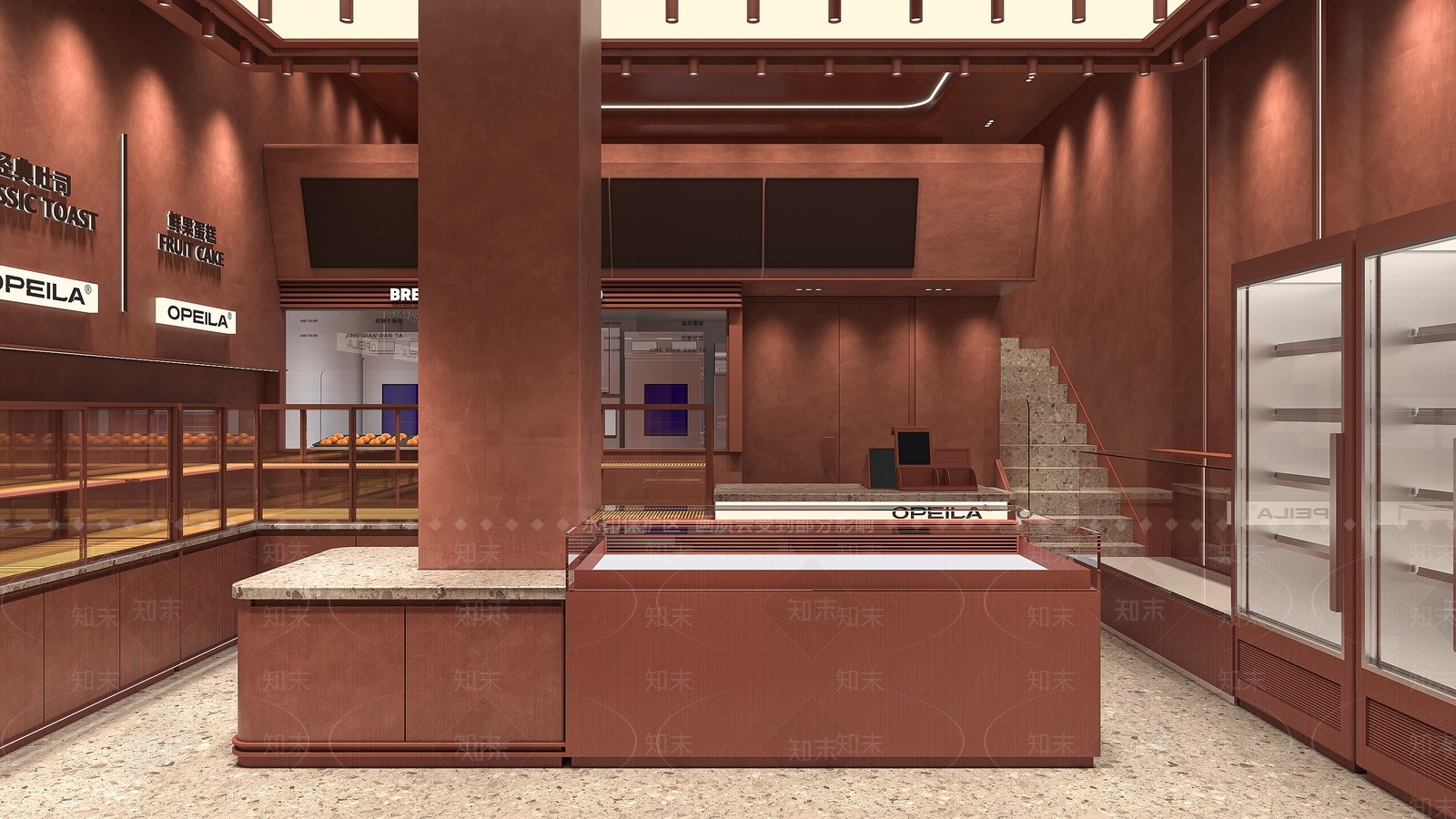 现代侘寂甜品面包店3D模型下载【ID:1176565315】
