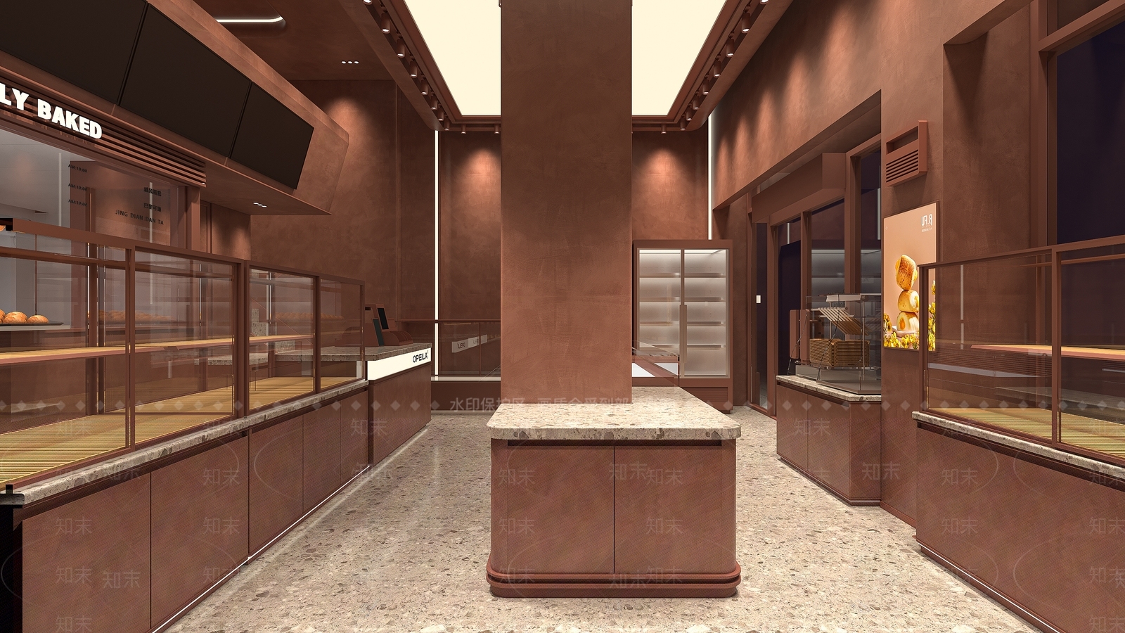 现代侘寂甜品面包店3D模型下载【ID:1176565315】