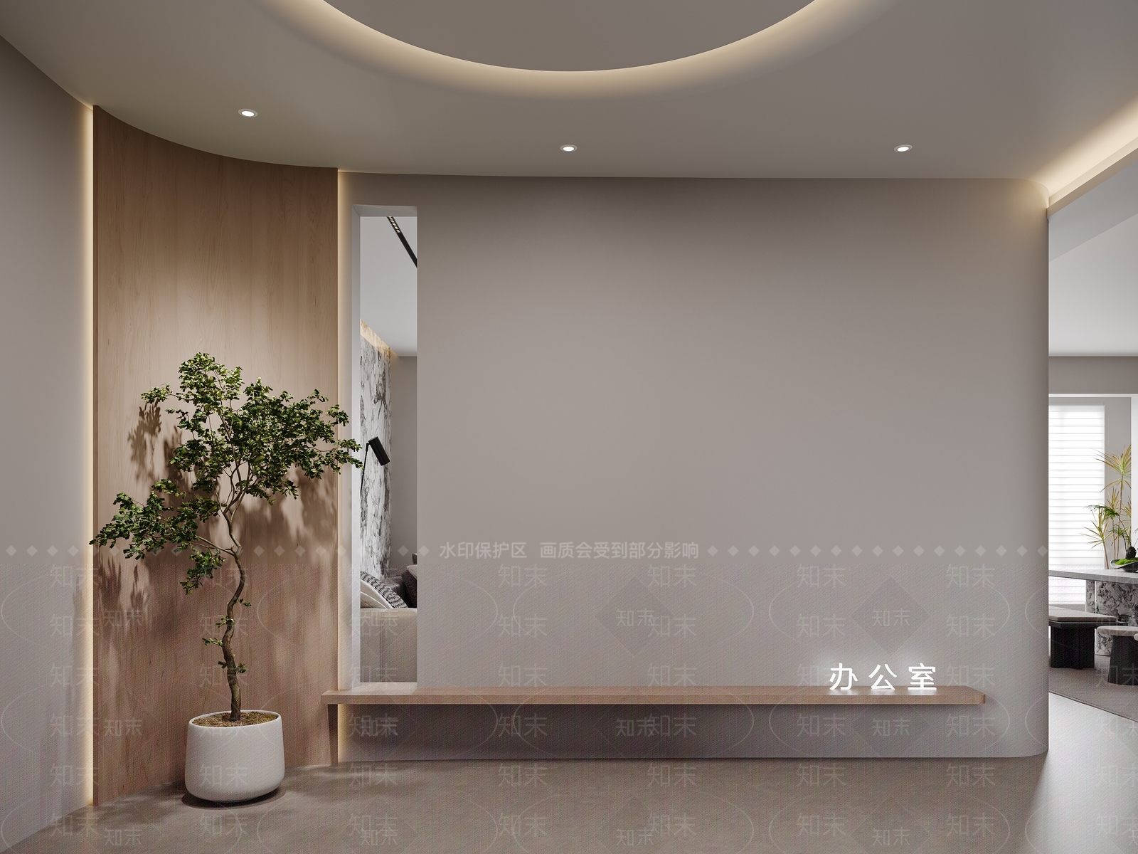 现代酒店餐厅3D模型下载【ID:1222033406】