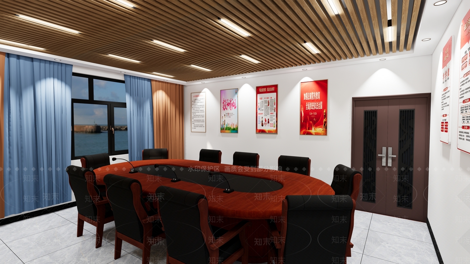 现代会议室SU模型下载【ID:1176572154】