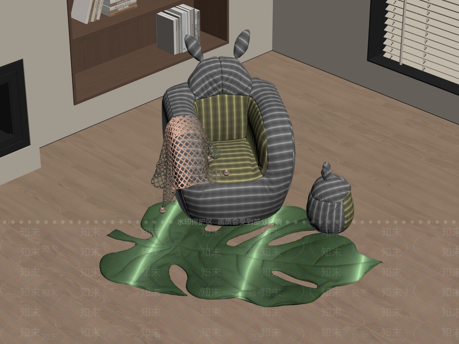 现代躺椅SU模型下载【ID:1176573401】