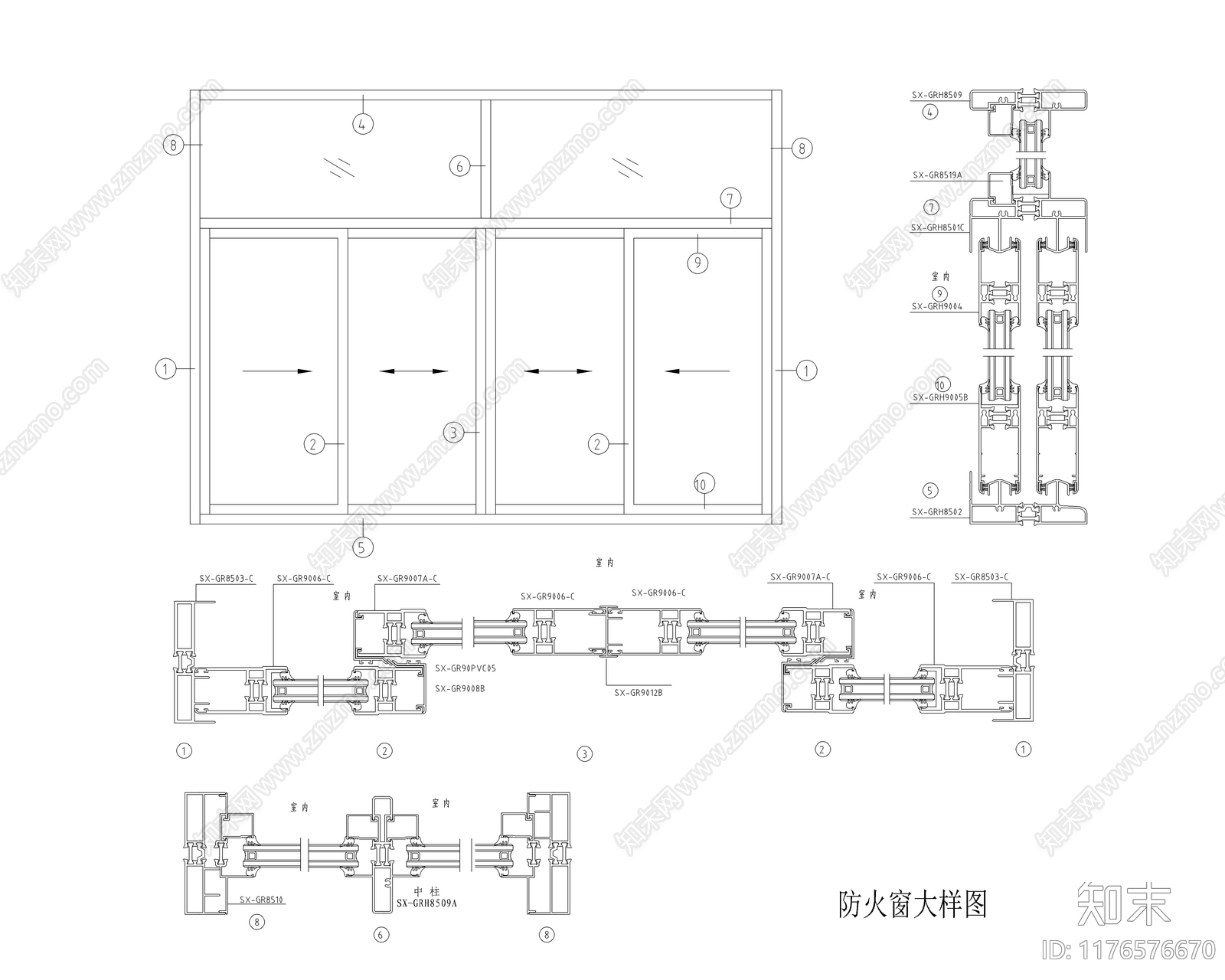 现代墙面节点cad施工图下载【ID:1176576670】