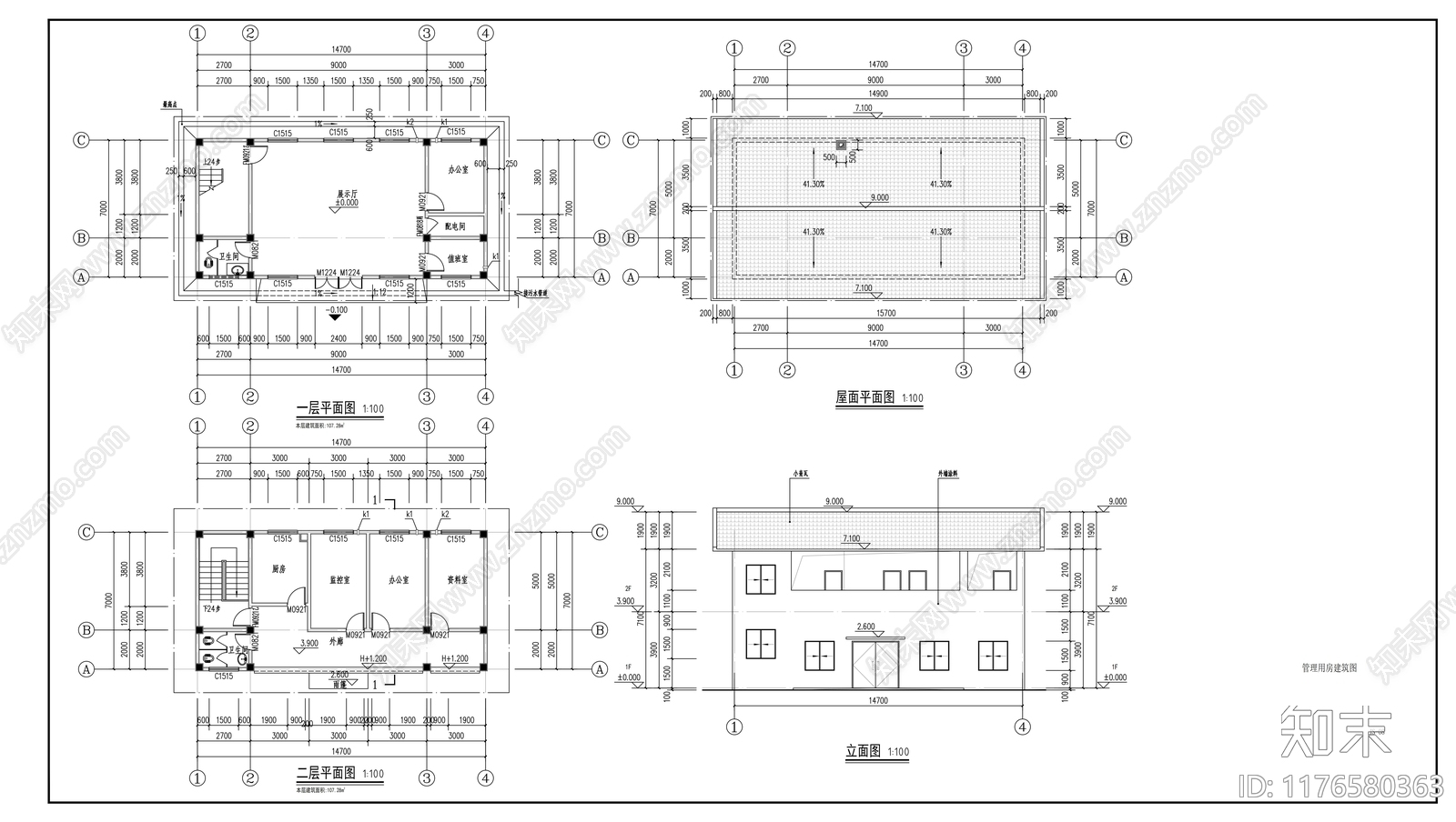 中式其他建筑施工图下载【ID:1176580363】