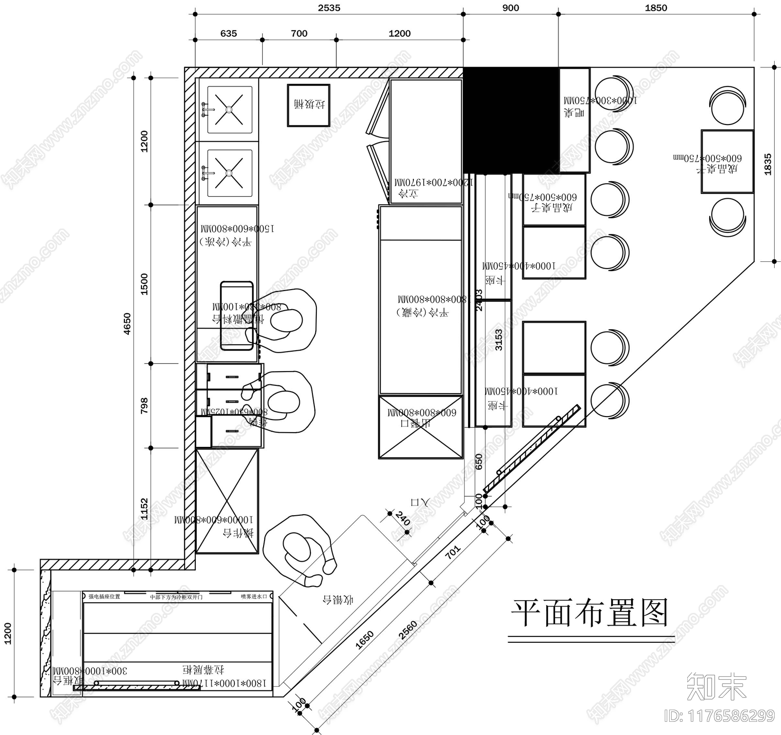 现代其他餐饮空间cad施工图下载【ID:1176586299】