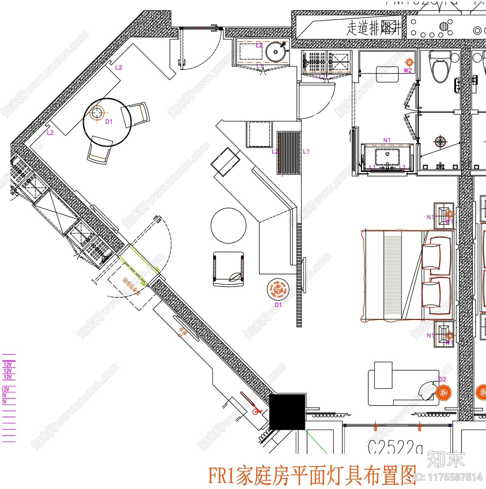 现代工装图库cad施工图下载【ID:1176587814】