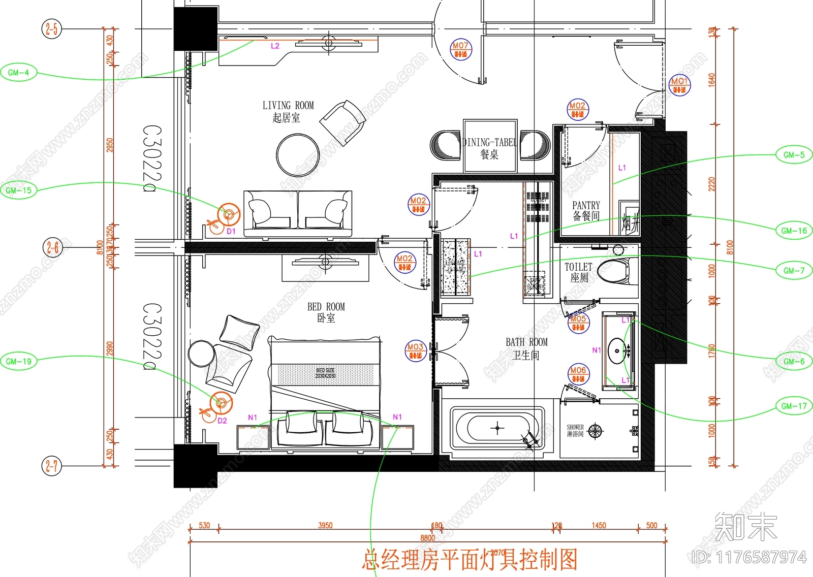 现代工装图库cad施工图下载【ID:1176587974】