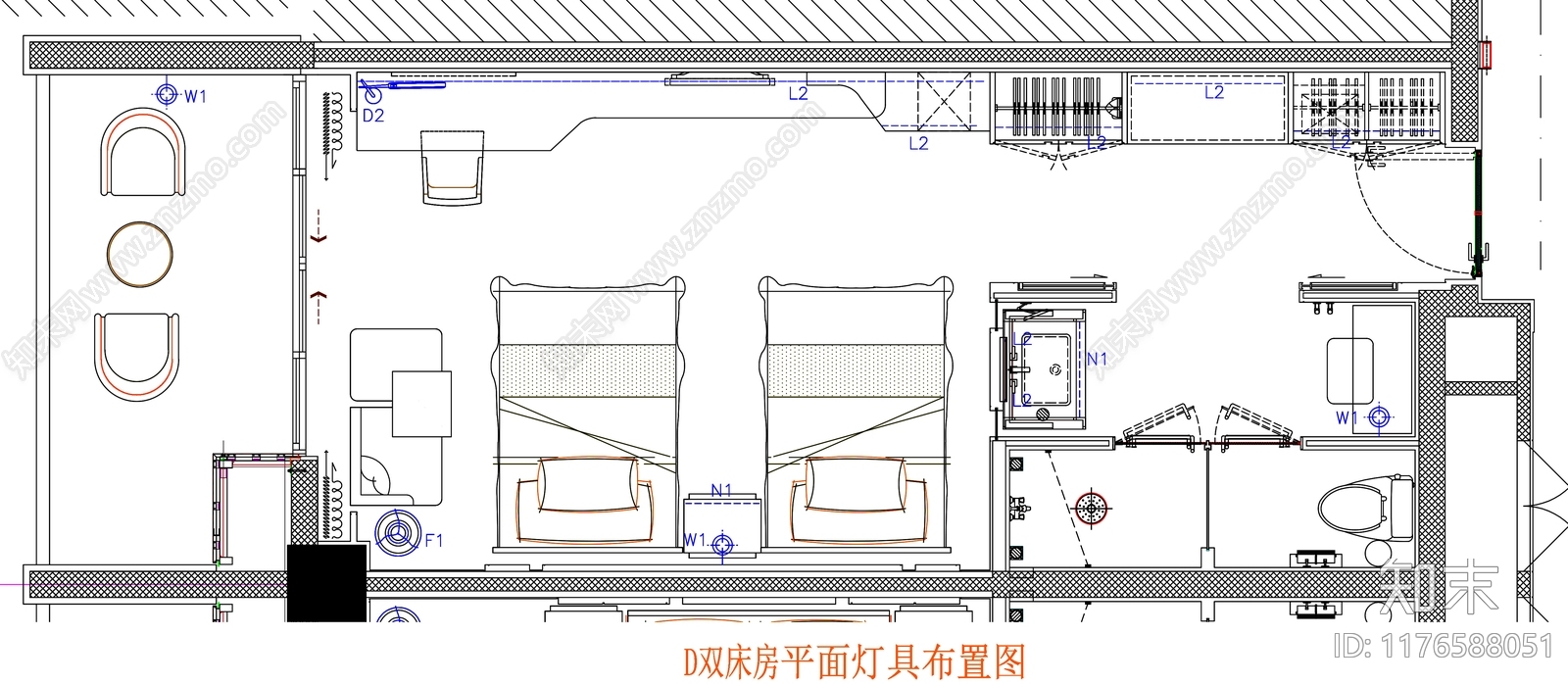 现代工装图库cad施工图下载【ID:1176588051】
