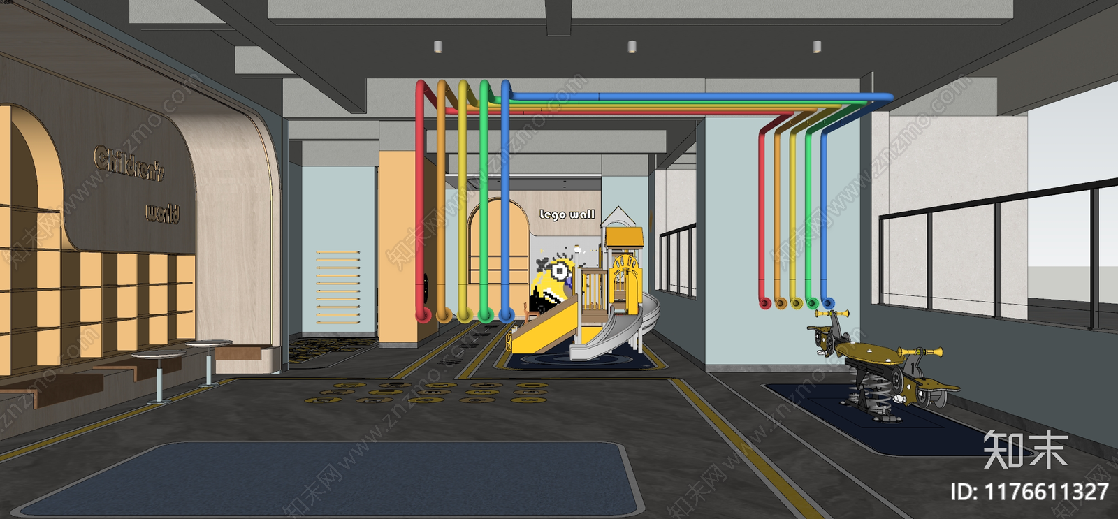 现代儿童活动空间SU模型下载【ID:1176611327】