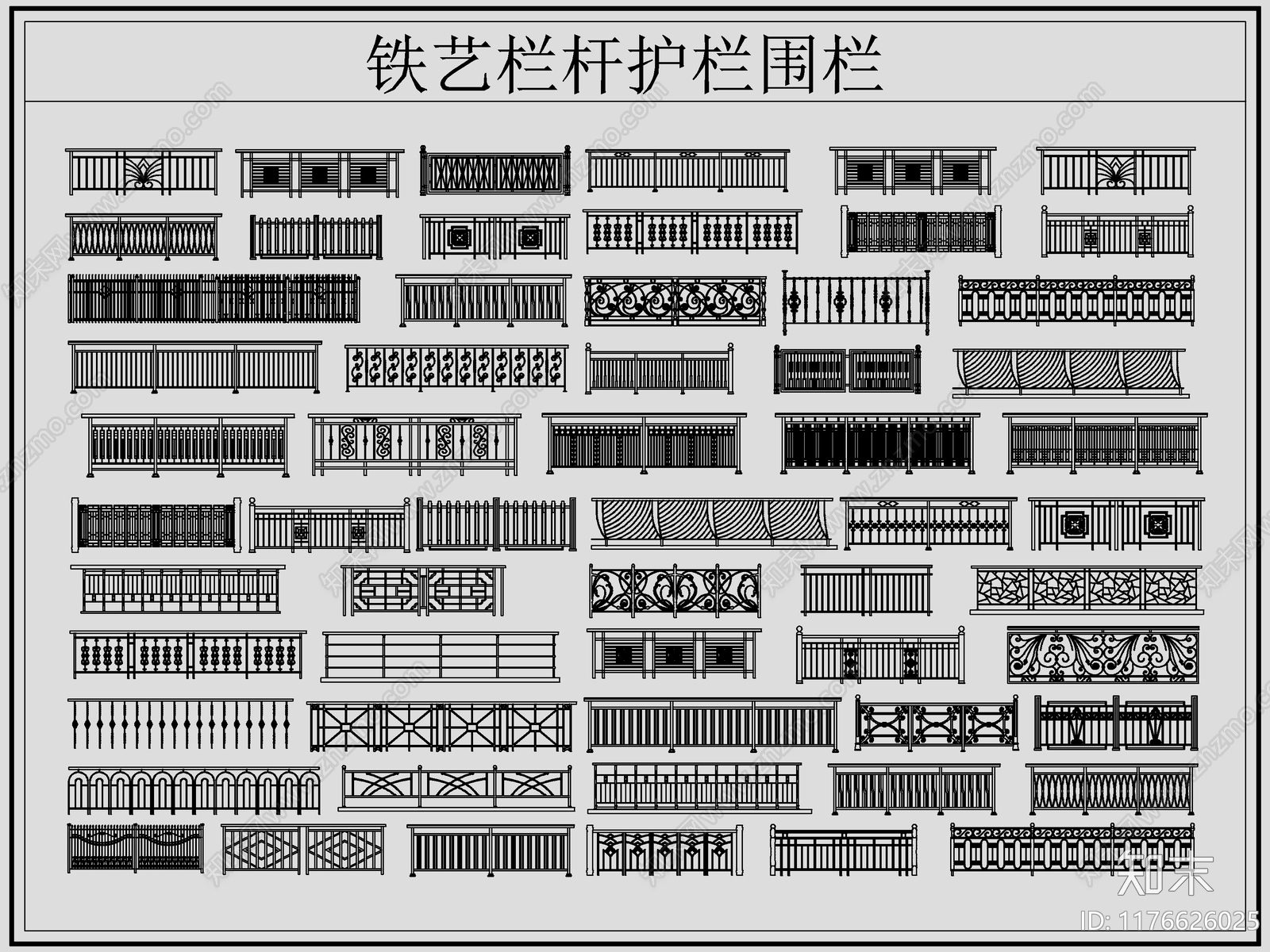 现代楼梯构件CAD图纸