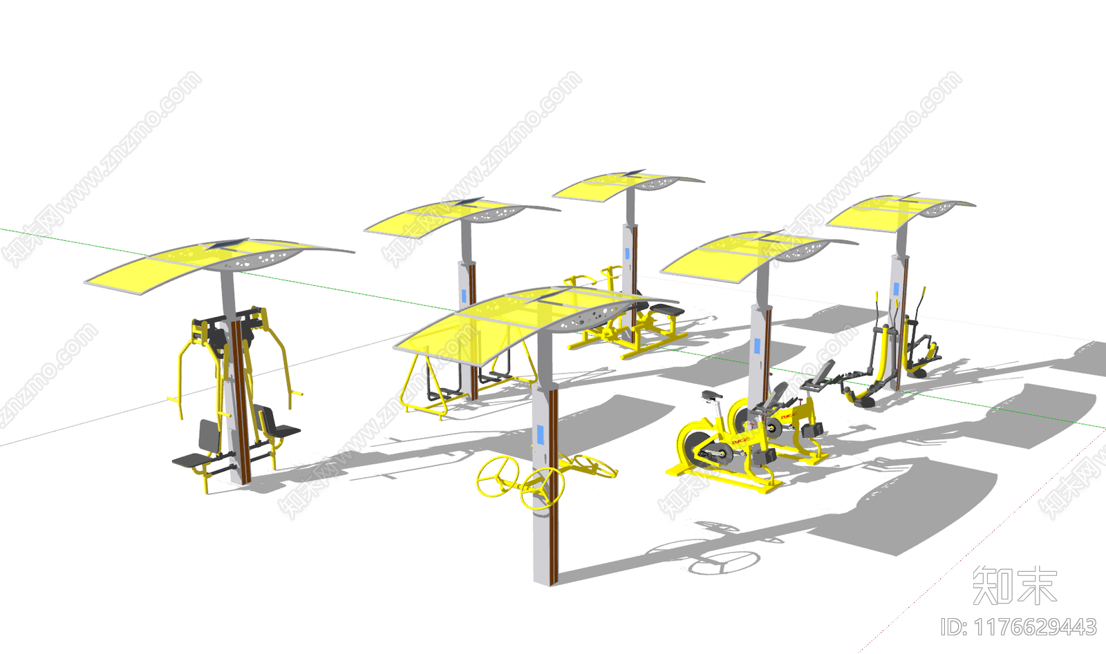 健身器材SU模型下载【ID:1176629443】
