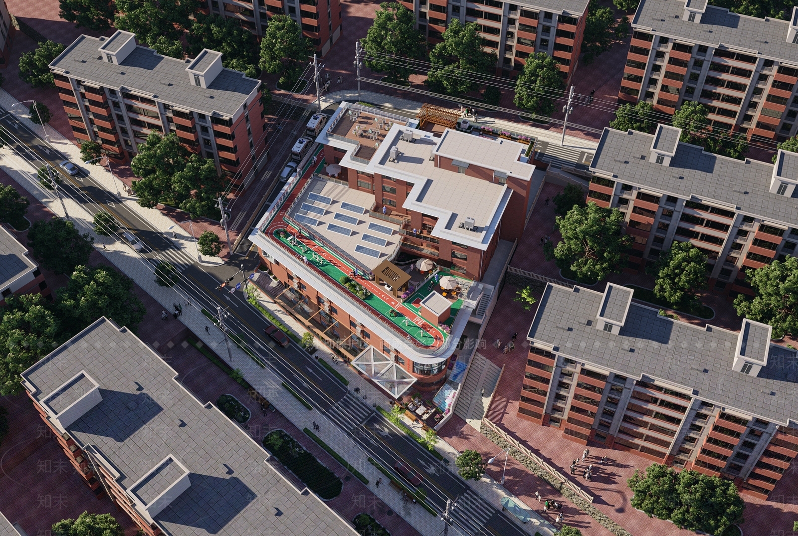 现代工业医院建筑SU模型下载【ID:1176631835】