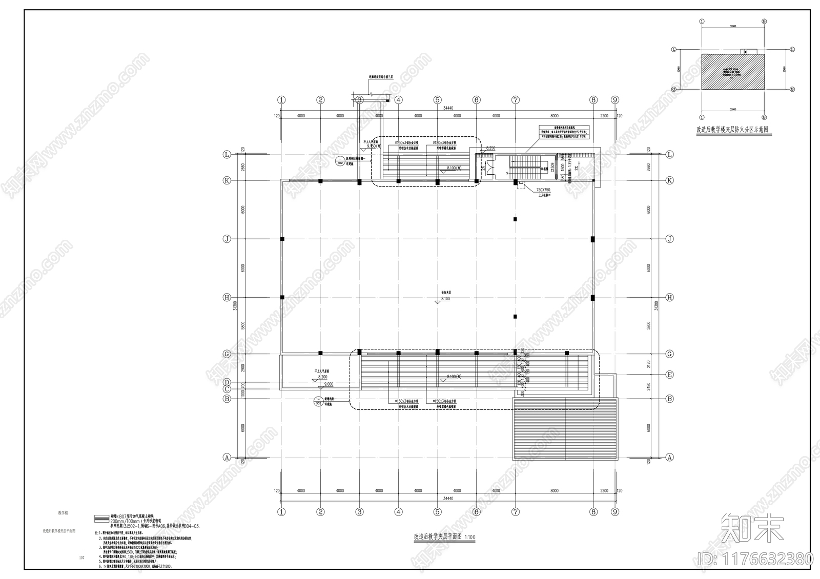 现代幼儿园建筑cad施工图下载【ID:1176632380】