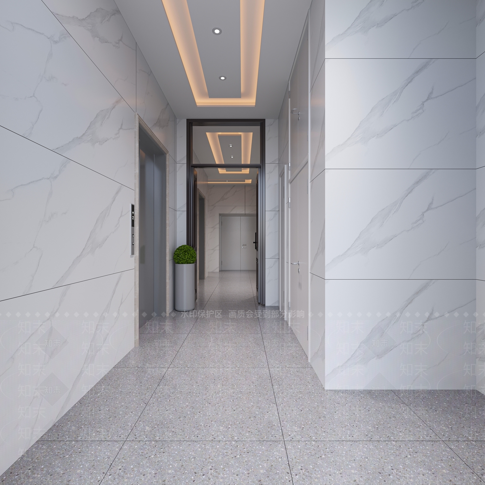 现代楼梯间3D模型下载【ID:1176633803】