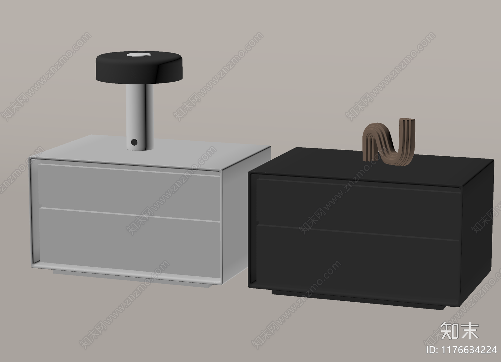 现代床头柜SU模型下载【ID:1176634224】