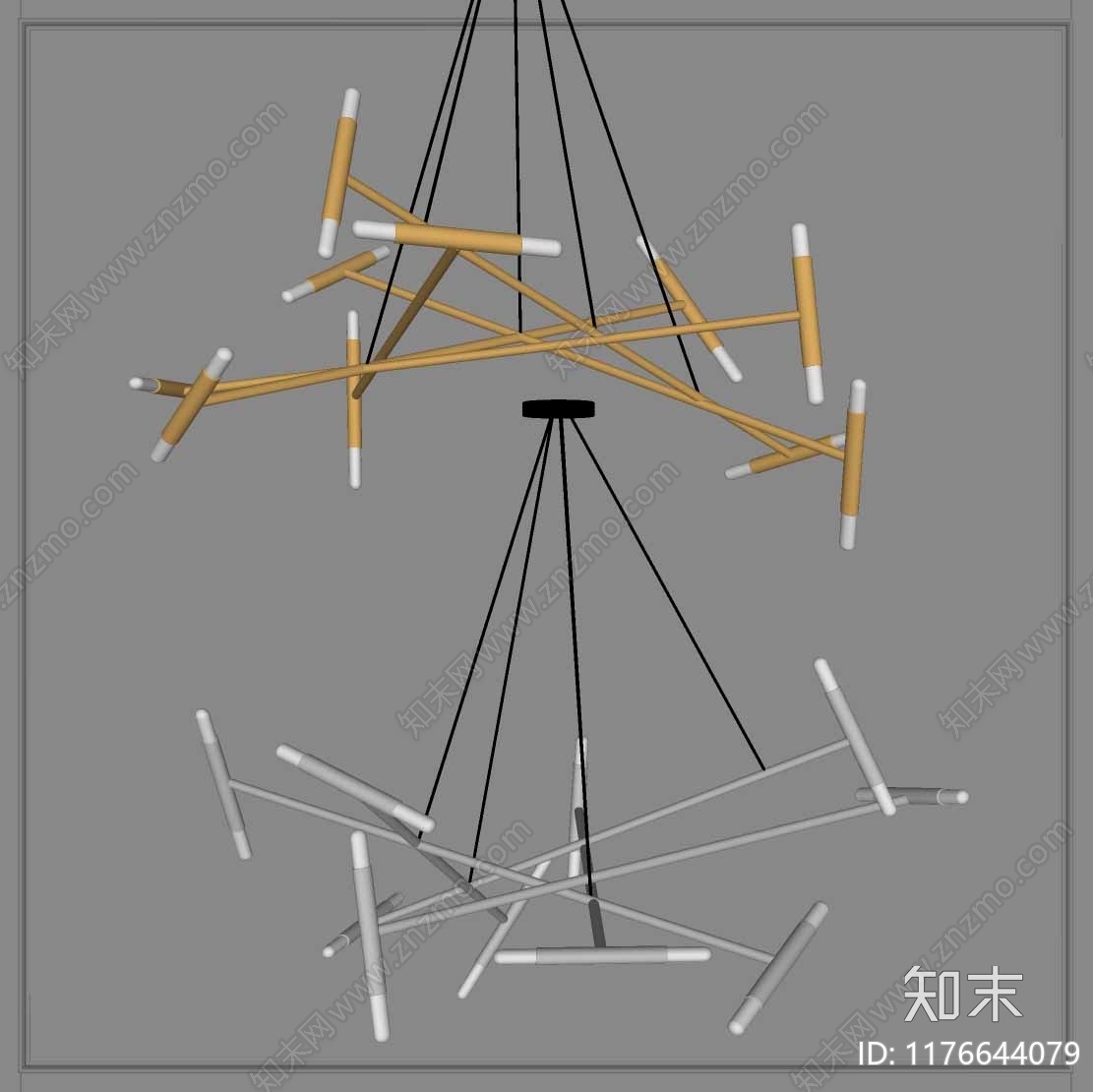 现代吊灯SU模型下载【ID:1176644079】