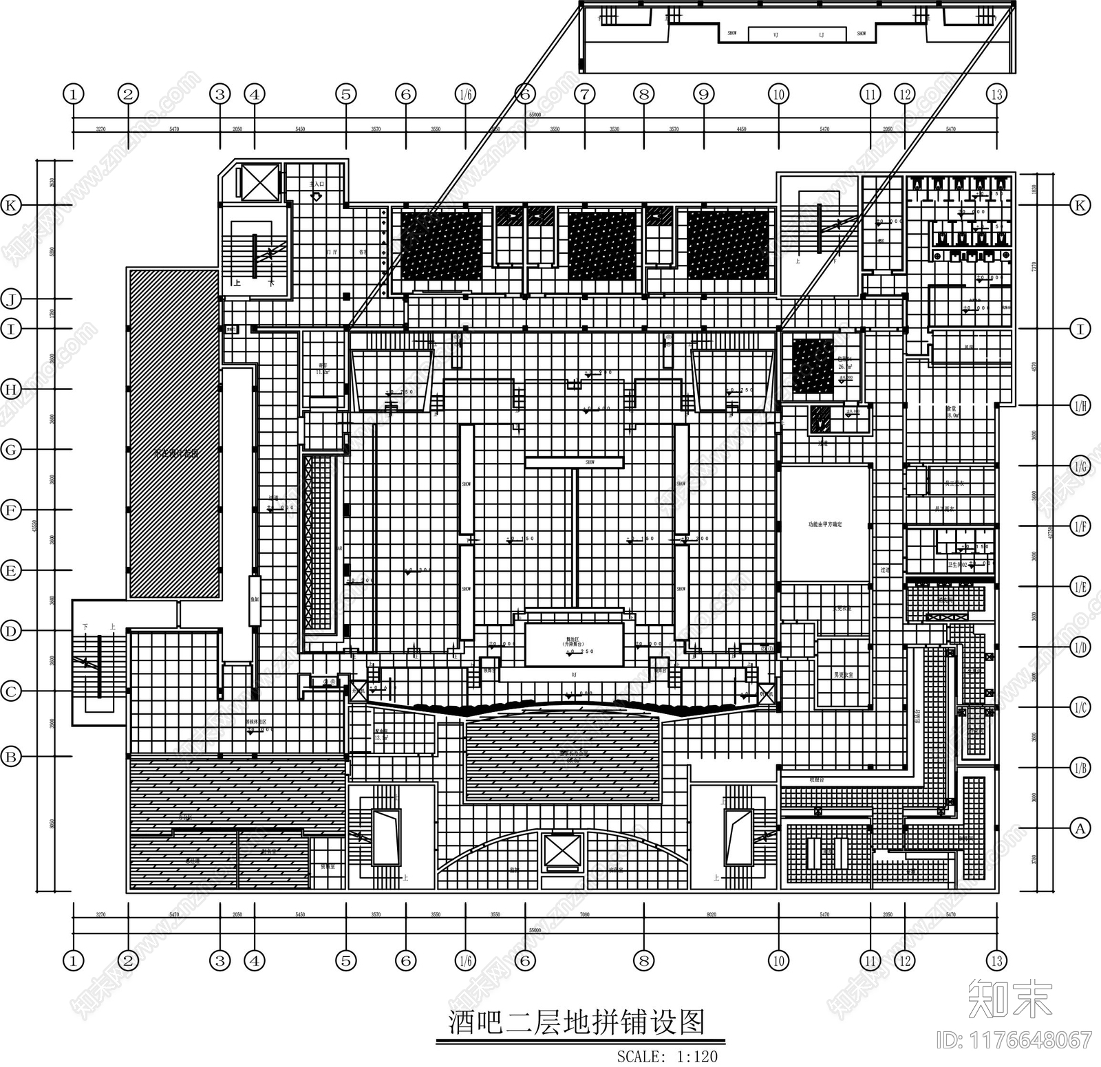 轻奢酒吧施工图下载【ID:1176648067】