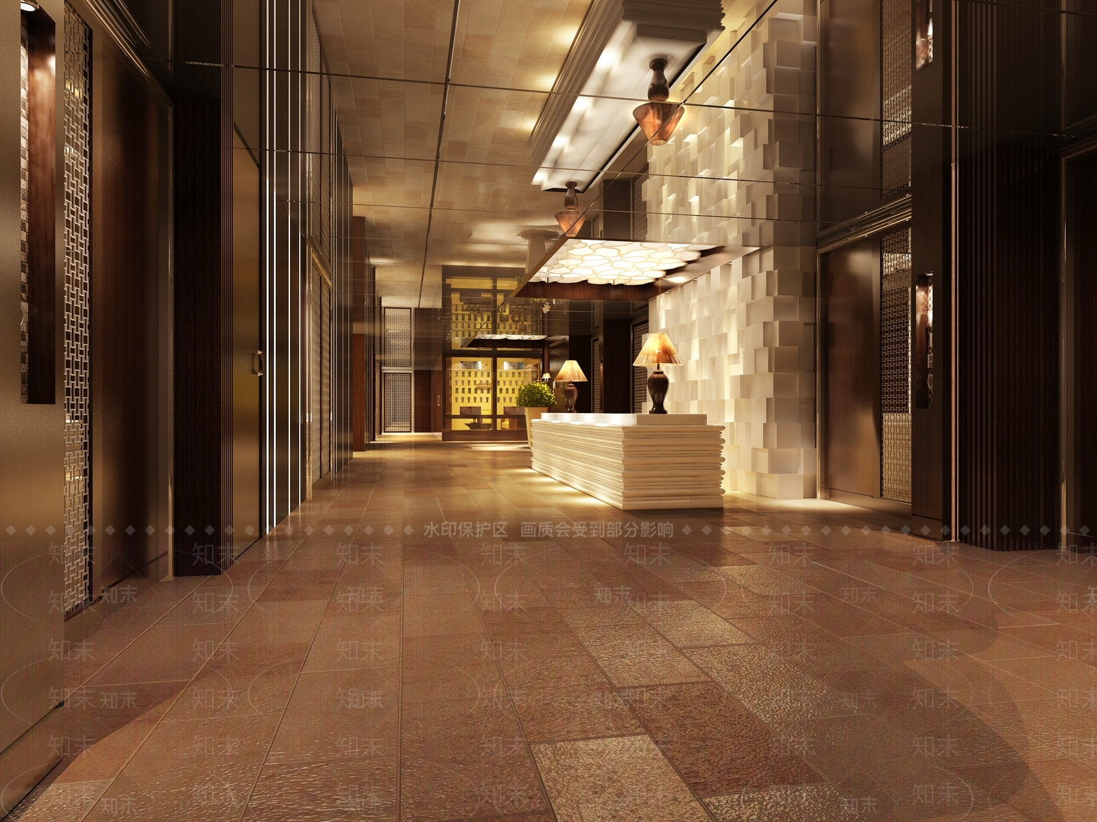 现代电梯间3D模型下载【ID:1176657297】