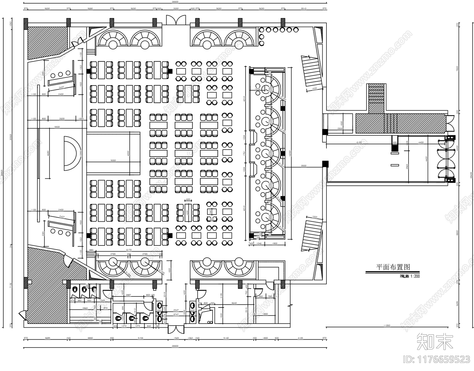 现代酒吧cad施工图下载【ID:1176659523】