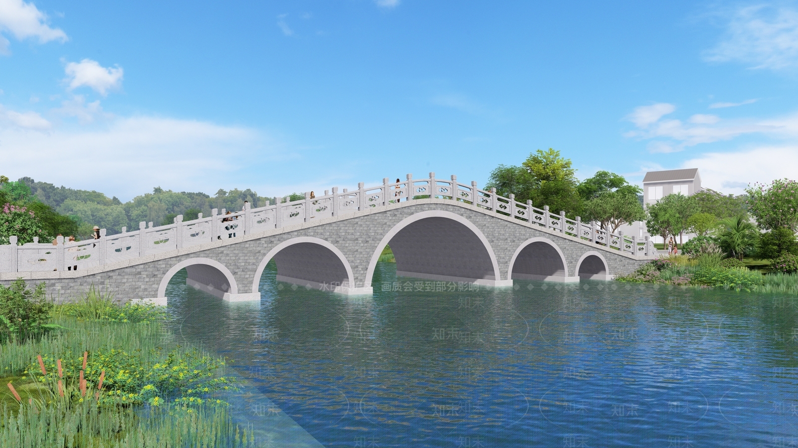 中式道路SU模型下载【ID:1176914751】
