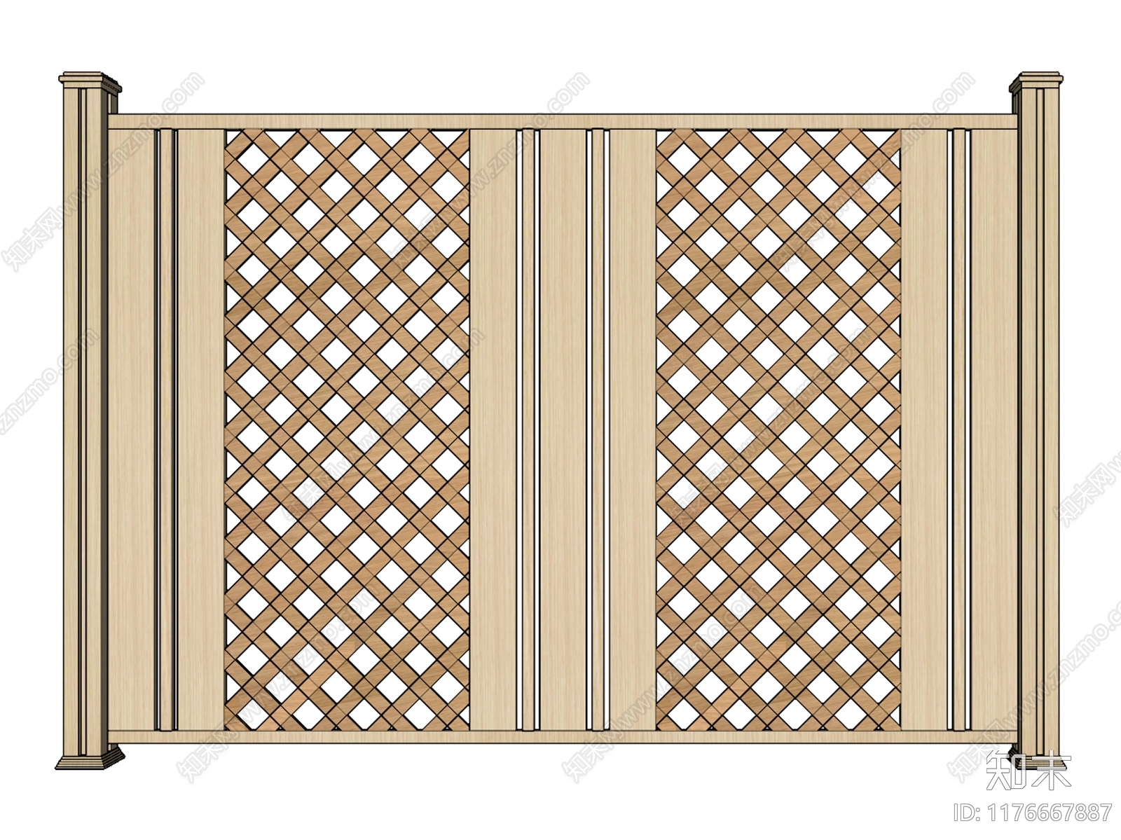 现代中式围栏护栏SU模型下载【ID:1176667887】