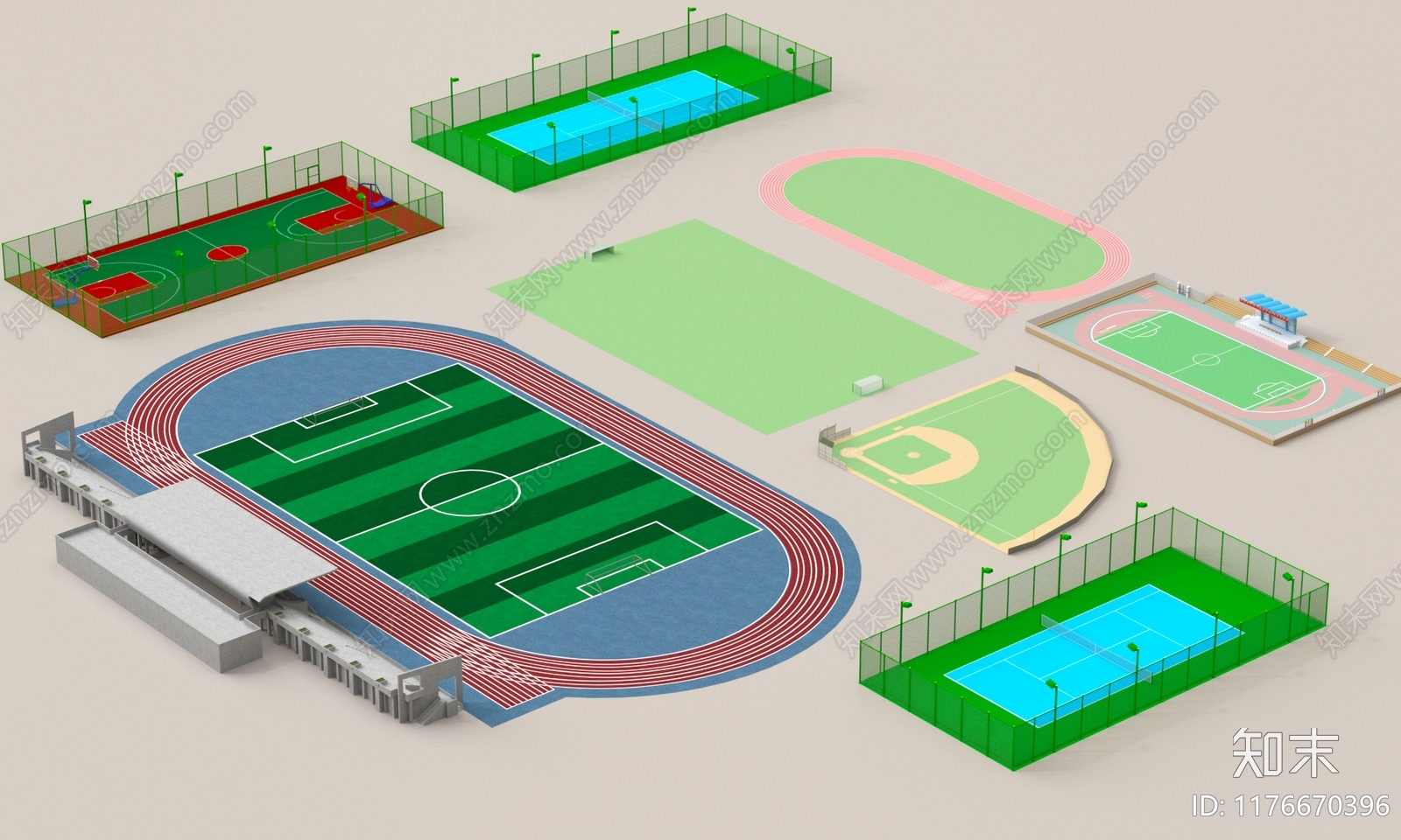 现代其他体育空间3D模型下载【ID:1176670396】