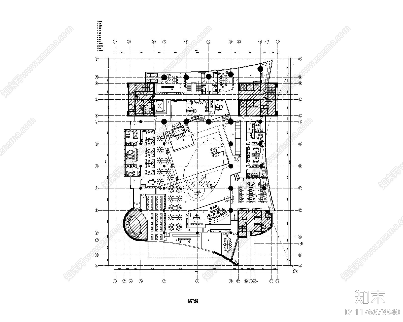 现代整体办公空间cad施工图下载【ID:1176673340】