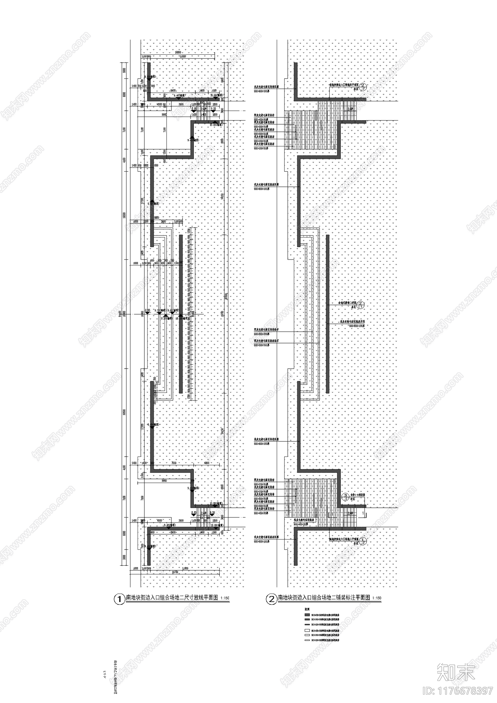 景观平面图cad施工图下载【ID:1176678397】