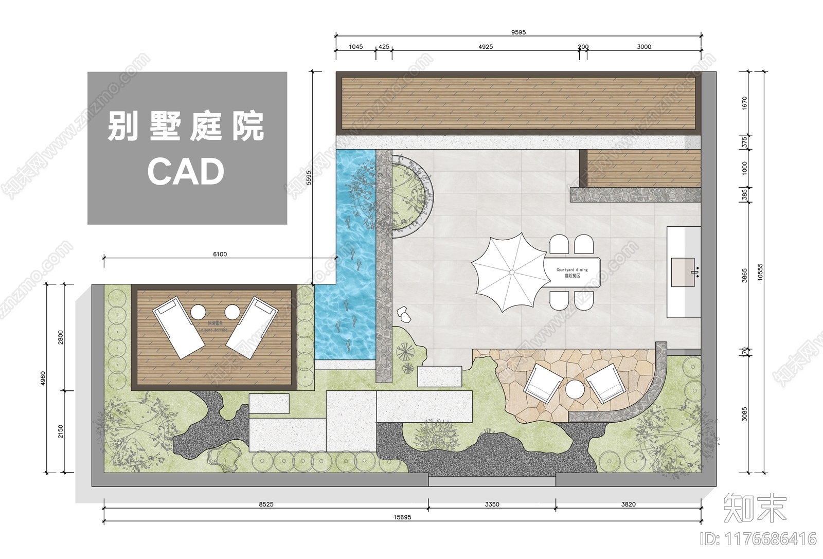 现代庭院施工图下载【ID:1176686416】