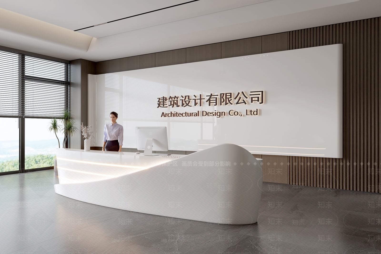现代轻奢前台3D模型下载【ID:1176690988】