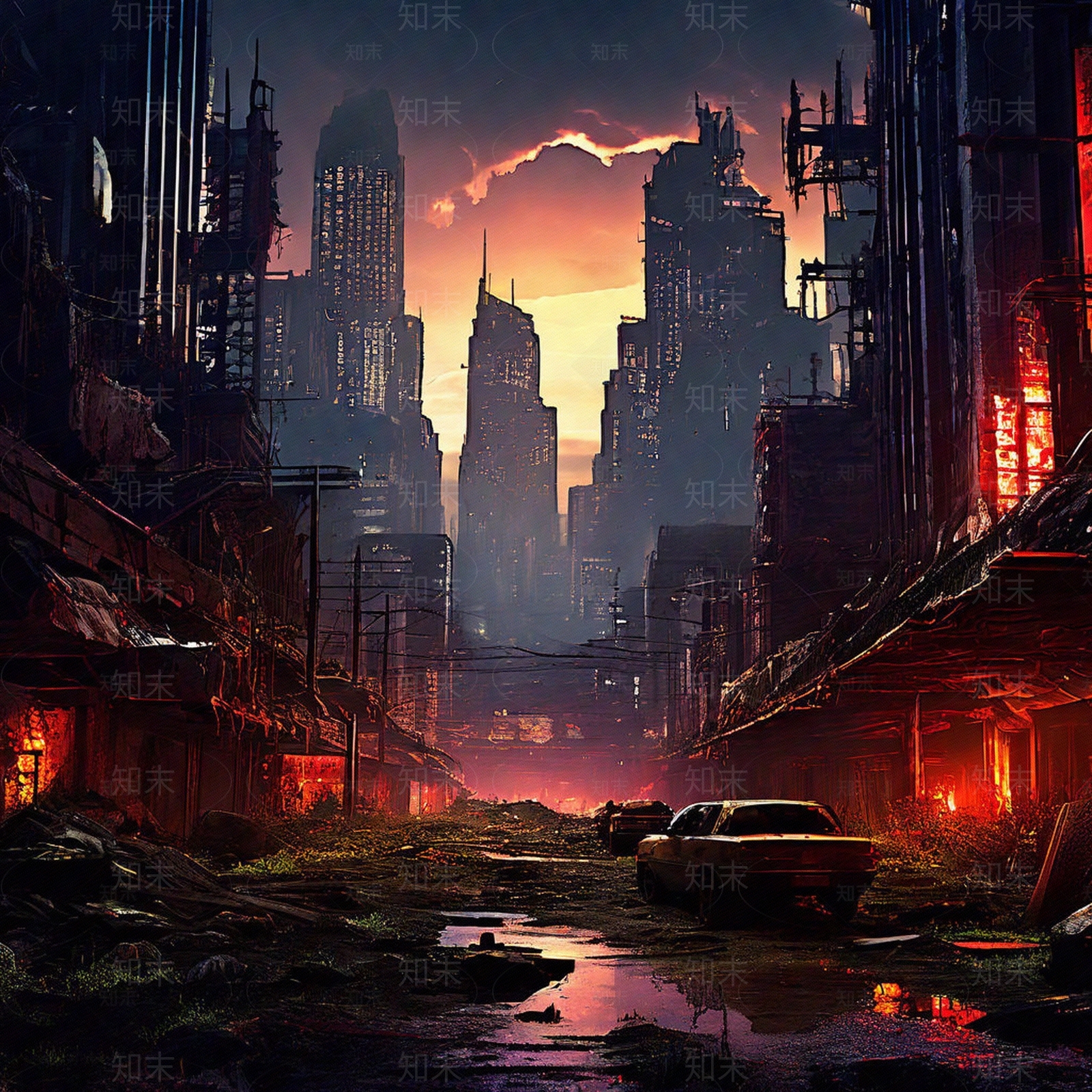 现代街道外景贴图下载【ID:1176697563】