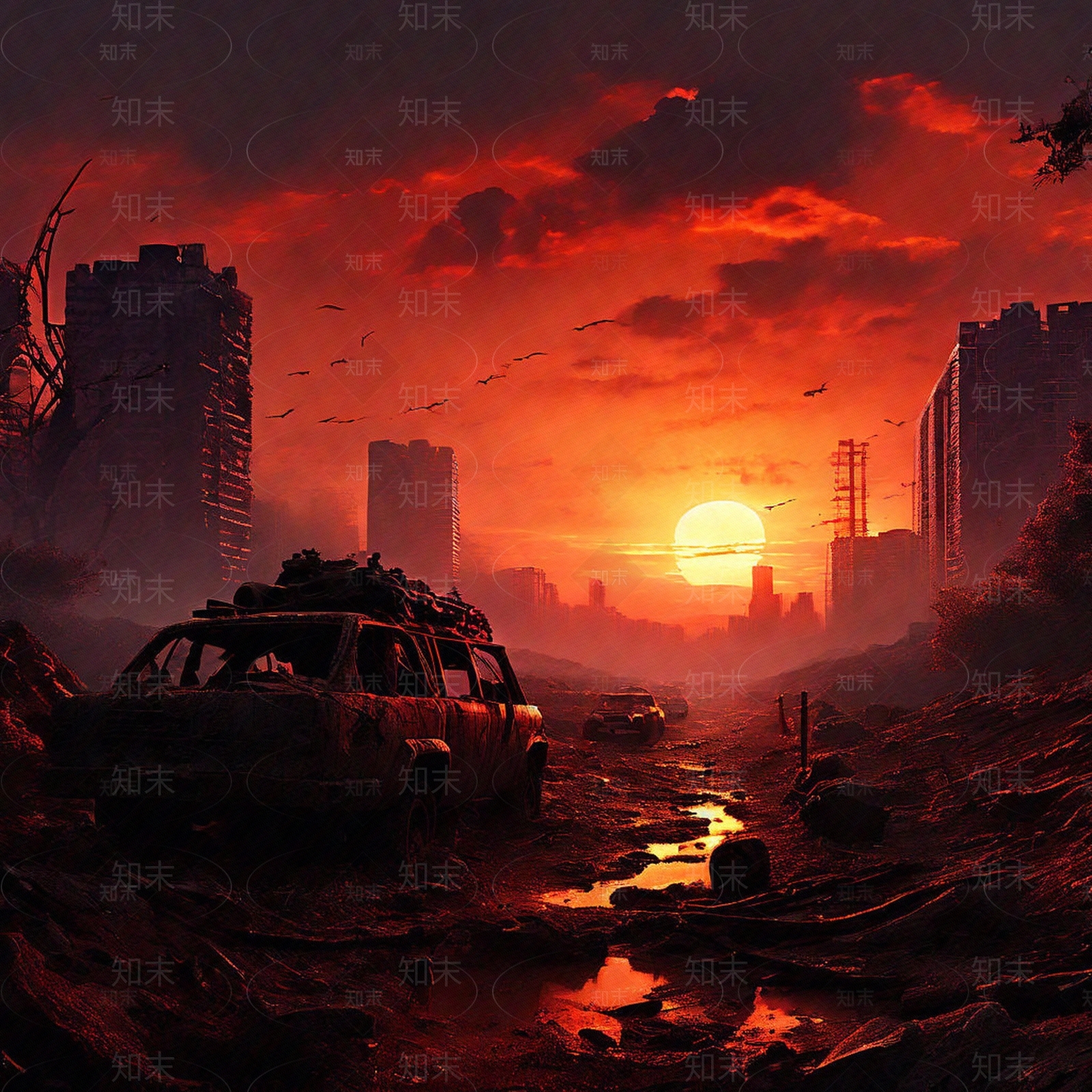 现代街道外景贴图下载【ID:1176697809】