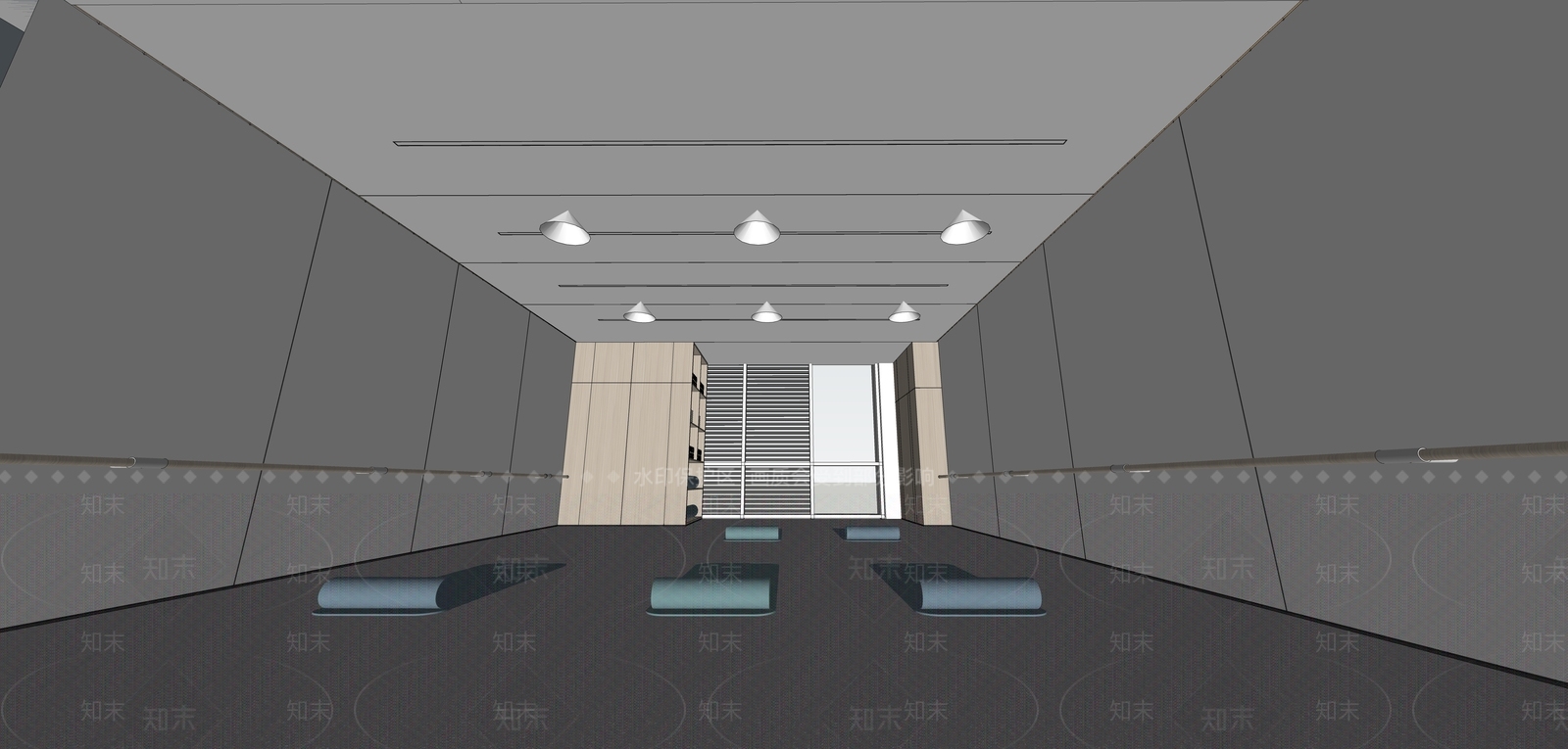 现代瑜伽室SU模型下载【ID:1176700417】
