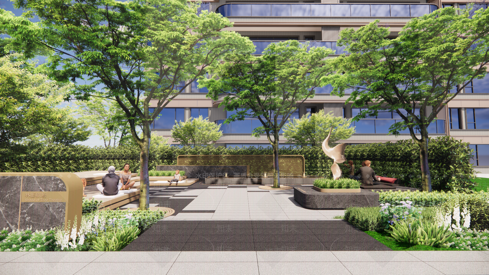 现代别墅庭院SU模型下载【ID:1176702408】