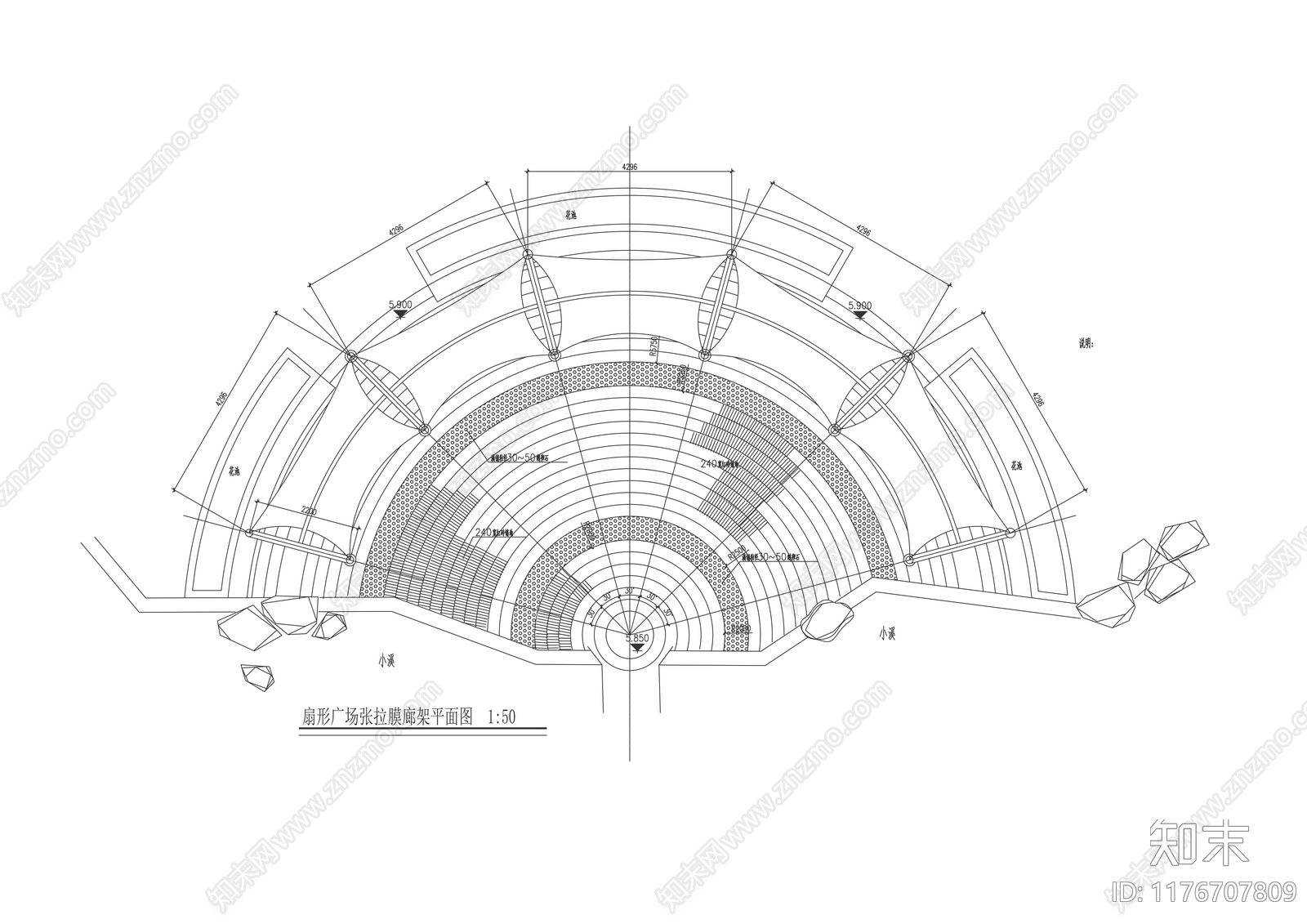 景观平面图cad施工图下载【ID:1176707809】