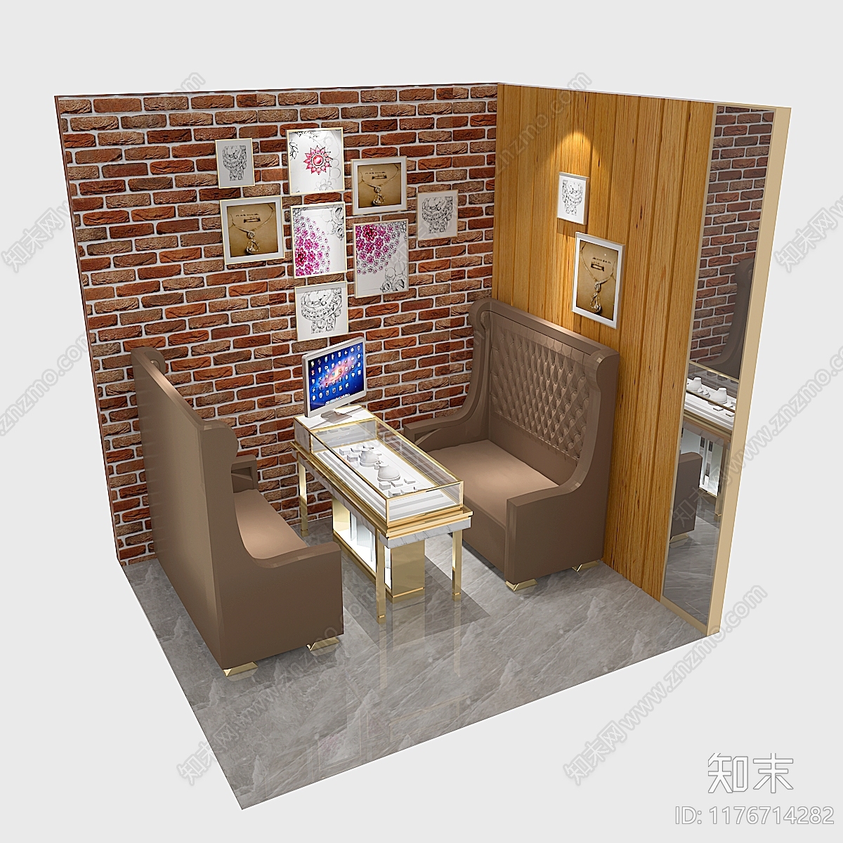 现代珠宝店3D模型下载【ID:1176714282】