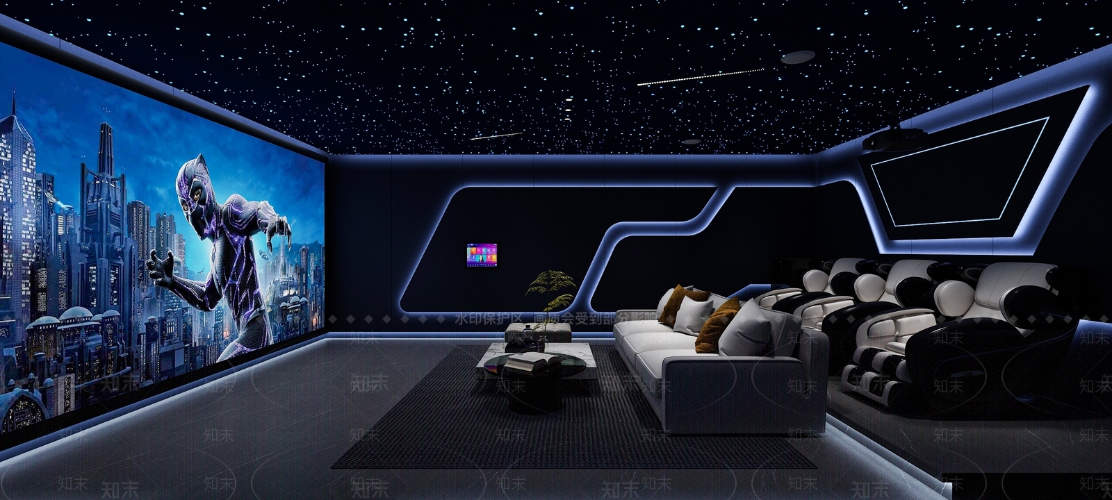 现代影音室3D模型下载【ID:1176719863】