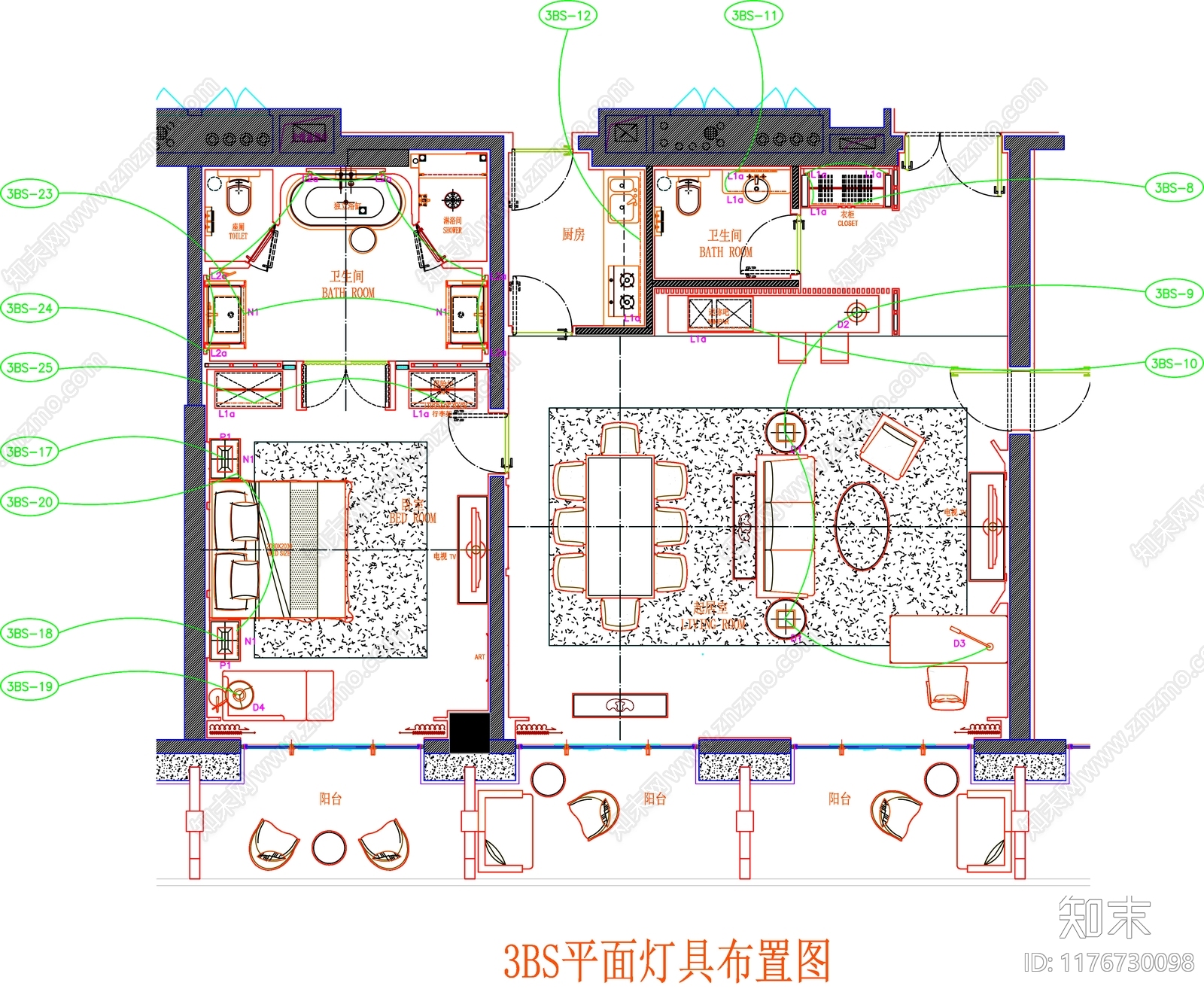 现代工装图库cad施工图下载【ID:1176730098】
