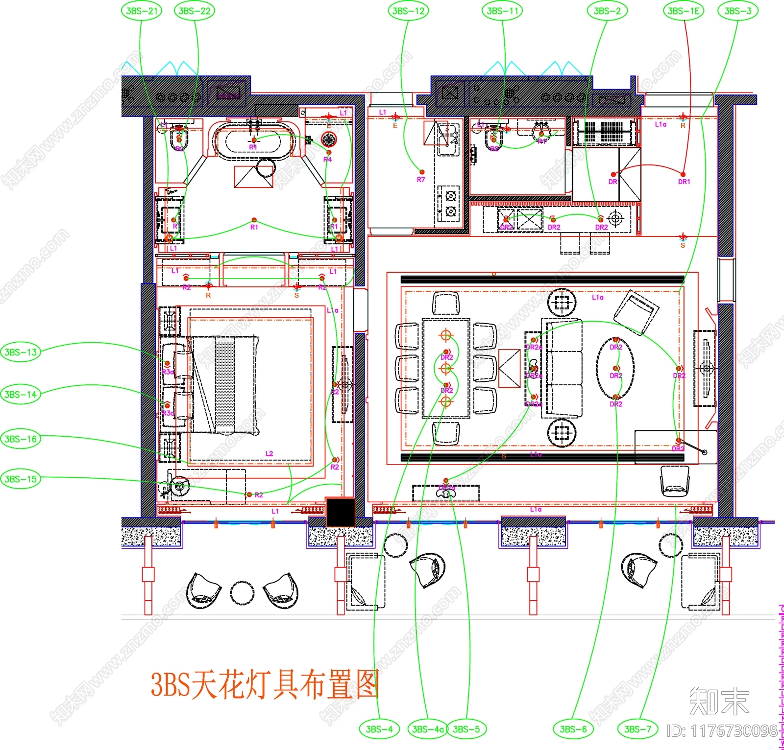 现代工装图库cad施工图下载【ID:1176730098】