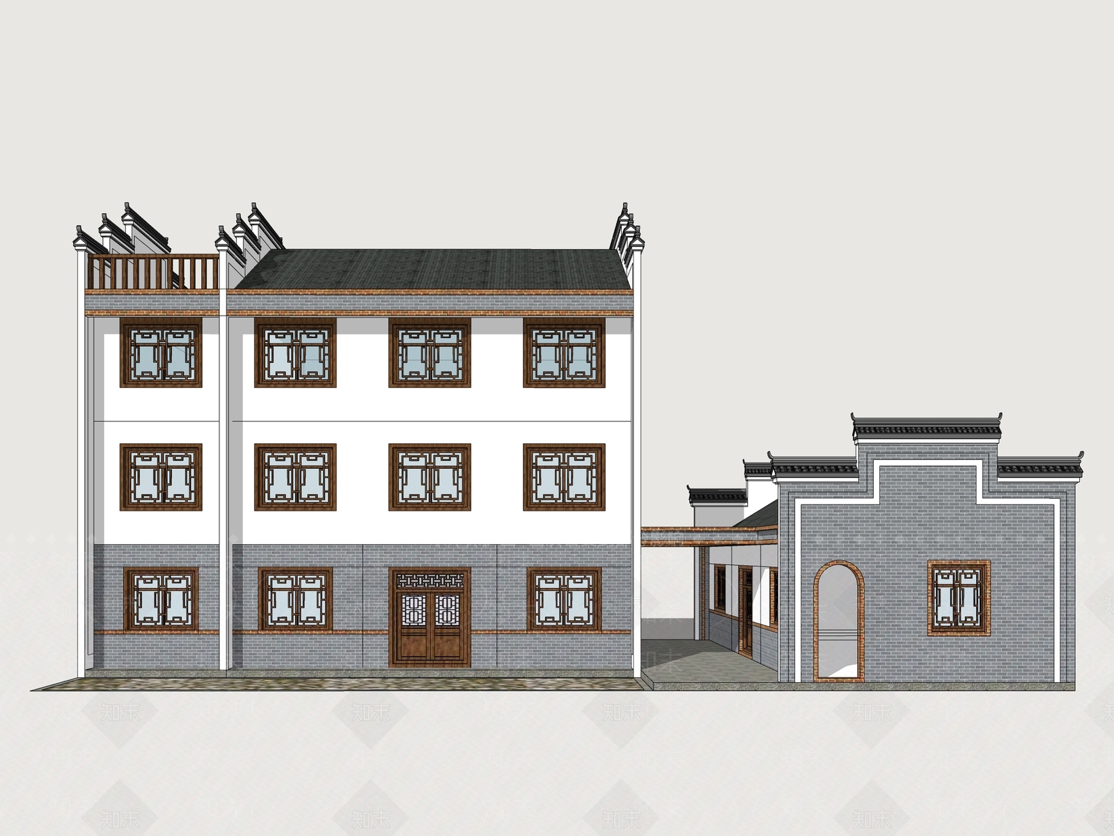 现代乡村民房SU模型下载【ID:1176731824】